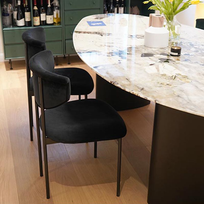 Scandinavian Linen Dining Chairs for Home Use Open Back Dining Side Chairs Clearhalo ' kitchen&dining_furn' 'Dining Chairs' 'Dining Tables & Seating' 'dining_chair' 'furn' 'furn_dining_chair' 'Furniture' 'furniture_dining_chair' 'Kitchen & Dining Furniture' 'kitchen' 1200x1200_f9bd3a66-3ec5-4dd4-b423-fb6fb4d77947