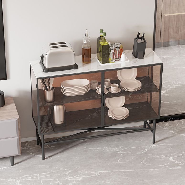 Modern Style Sideboard with Metal Legs Storage Sideboard for Kitchen Bar Clearhalo 'buffet_sideboard' 'Buffets & Sideboards' 'furn' 'furn_buffet_sideboard' 'Furniture' 'Kitchen & Dining Furniture' 1200x1200_f9c0bb16-7055-406a-aa2b-87c533b8c360