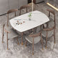Round Dining Table Set 1/2/7 Pieces with Wood Base Kitchen Furniture Set