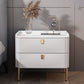 Nightand de lit de luxe léger 2 tiroirs table de nuit avec des jambes pour chambre à coucher