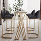White Stone Top Bar Dining Table Traditional Luxury Bar Table with Sled Base in Gold Clearhalo 'Bar Furniture' 'Bar Tables' 'bar_tables' 'furn' 'furn_bar_tables' 'Furniture' 'furniture_bar_tables' 'Kitchen & Dining Furniture' 1200x1200_f9c278db-31d7-401c-a7a5-68cefcd18025