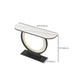 Glam Half Moon Accent Table Iron Console Sofa Table for Hall