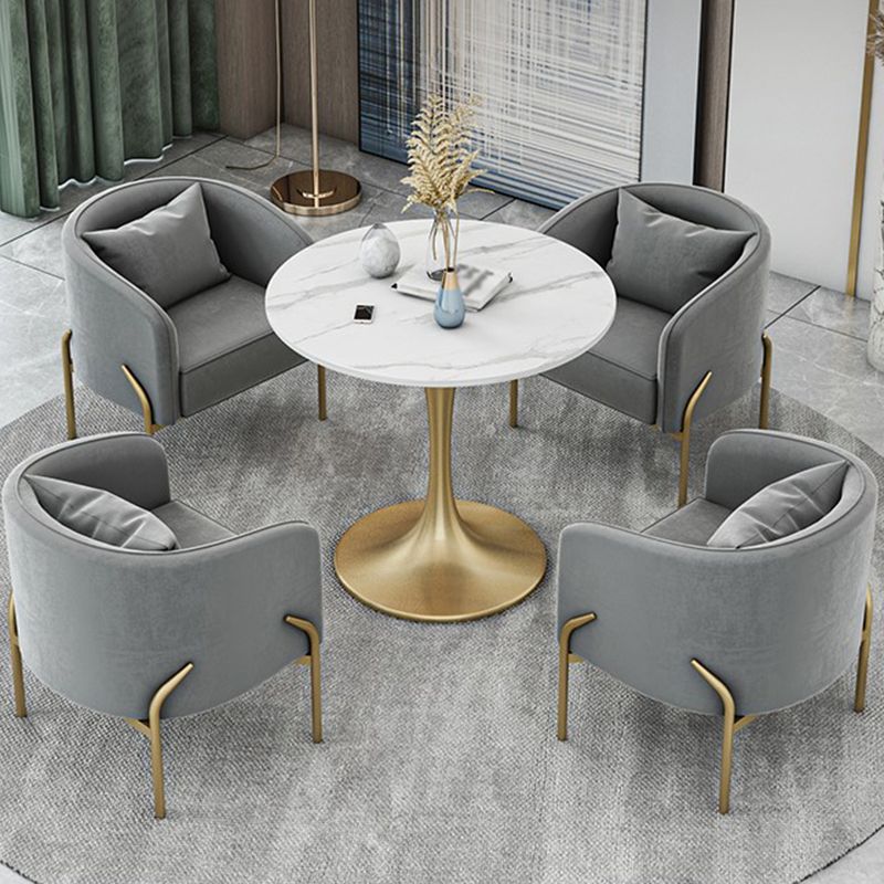 Traditional Luxury Round Dining Site Table Stone Home Furniture with Tulip Base Clearhalo ' dining_table' 'Dining Tables & Seating' 'Dining Tables' 'furn' 'furn_dining_table' 'Furniture' 'furniture_dining_table' 'Kitchen & Dining Furniture' 'kitchen&dining_furn' 'kitchen' 'kitchen_dining_table' 1200x1200_f9c6a98d-bb9b-4b3e-bc6c-08b7b0ff6f53