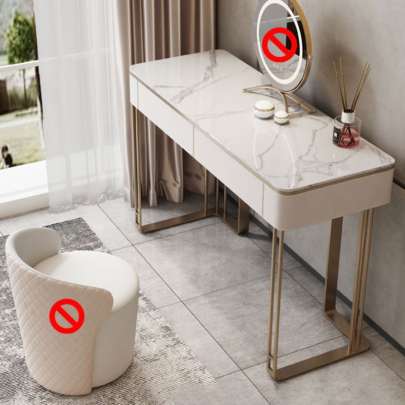 Tableau de vanité à double tiroirs moderne ensemble de vanité maquillage