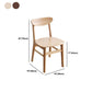 Contemporary Wood Dining Chair Open Back Dining Side Furniture in Matte Finish Indoor