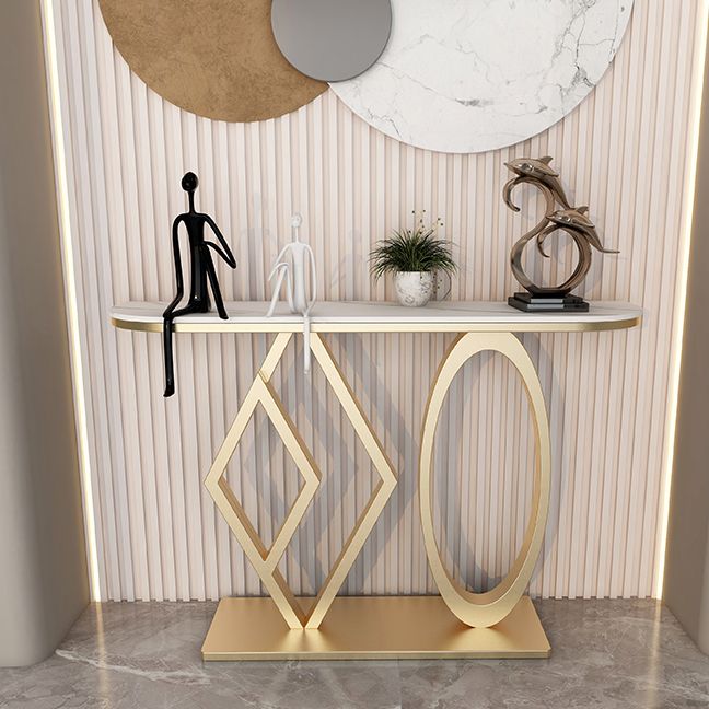 Tavolo accento console glam a metà luna