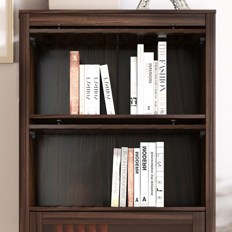 Contemporary Manufactured Wood Vertical Bookcase with Glass Doors Clearhalo 'Bookcases' 'furn' 'furn_bookcases' 'Furniture' 'furniture_bookcases' 'kitchen' 'kitchen_bookcases' 'Living Room Furniture' 'Office Furniture' 1200x1200_f9cb8b67-6411-417b-bfb1-825d1f4f023e