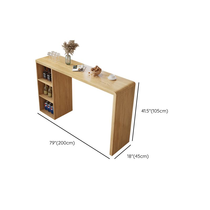 Contemporary Rectangle Solid Wood Bar Stool Table for Living Room Clearhalo 'Bar Furniture' 'Bar Tables' 'bar_tables' 'furn' 'furn_bar_tables' 'Furniture' 'Kitchen & Dining Furniture' 1200x1200_f9ce5c75-230d-4f30-8587-bfe901d09871