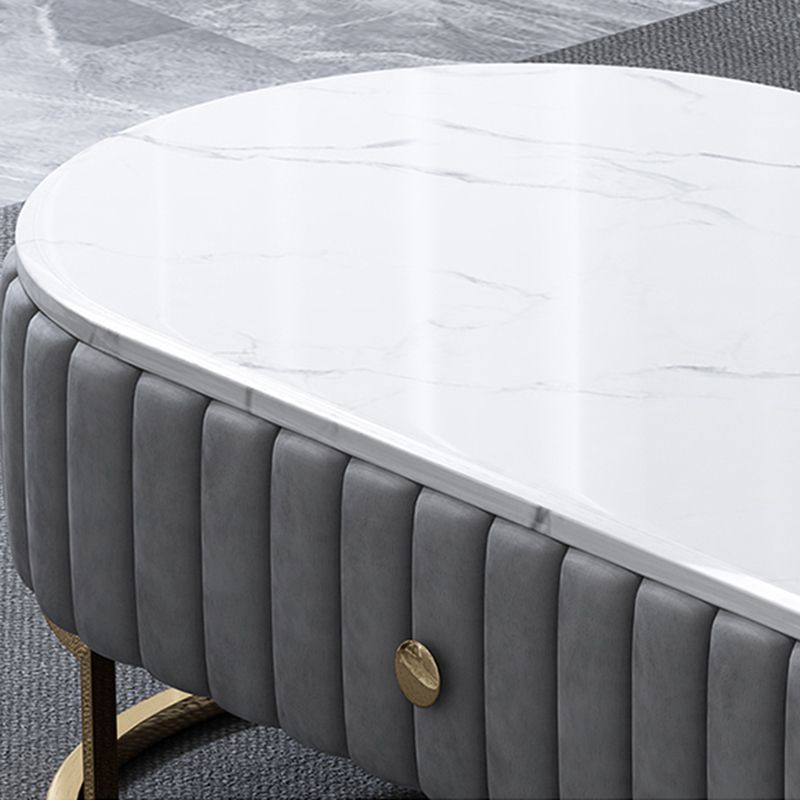 Skandinavische Nachahmung Marmorfernsehständer geschlossene Speicherfernsehkonsole mit Schubladen