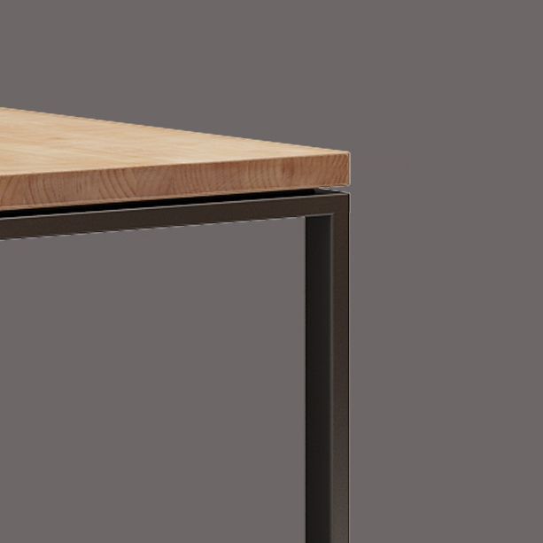 Tavolo da pranzo industriale naturale industriale in legno solido tavolo da base di cavalletto nero