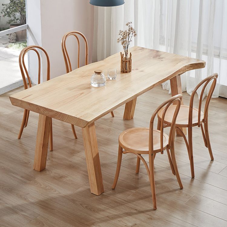 Solid Wood Rectangle Dining Table Modern Contemporary Pine Wood Table with 4 Legs Clearhalo ' dining_table' 'Dining Tables & Seating' 'Dining Tables' 'furn' 'furn_dining_table' 'Furniture' 'furniture_dining_table' 'Kitchen & Dining Furniture' 'kitchen&dining_furn' 'kitchen' 'kitchen_dining_table' 1200x1200_f9d1105b-1276-486f-8509-82b17ac08833