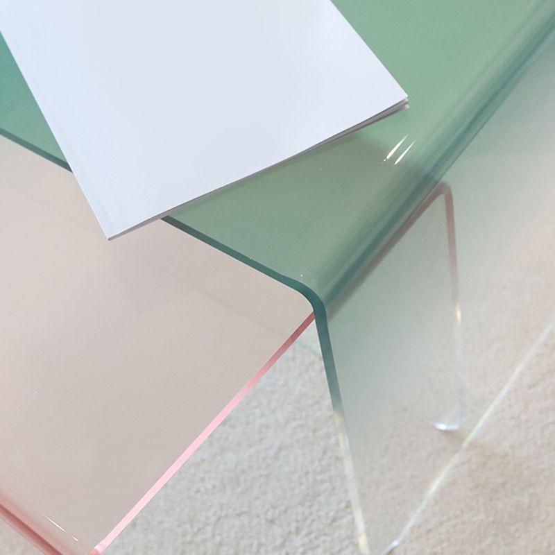 Plastic Square Side End Table Modern Sled Sofa Side Accent Table