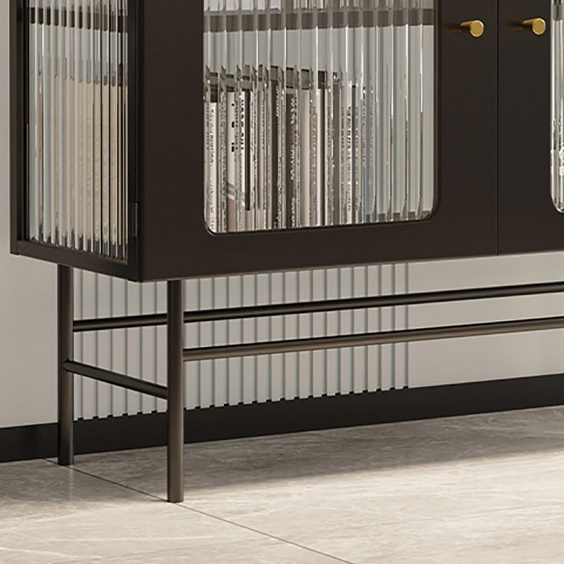 Glass Door Iron Sideboard Glam Server Cabinet with Storage for Living Room Clearhalo 'buffet_sideboard' 'Buffets & Sideboards' 'furn' 'furn_buffet_sideboard' 'Furniture' 'Kitchen & Dining Furniture' 1200x1200_f9d22f3a-22e2-4dc4-835e-96541cc2ab3a