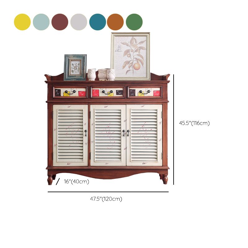 Industrial Rectangle Accent Cabinet with 6 Shelves Distressed Wood Cabinet Clearhalo 'Cabinets & Chests' 'cabinets_chests' 'furn' 'furn_cabinets_chests' 'Furniture' 'Living Room Furniture' 1200x1200_f9d4136b-6771-4dab-aa42-47c7934b063f