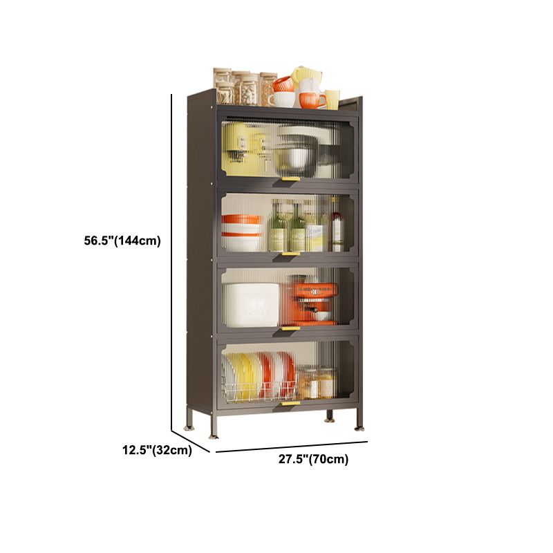 Server da pranzo contemporaneo in acciaio e server buffet acrilico per cucina