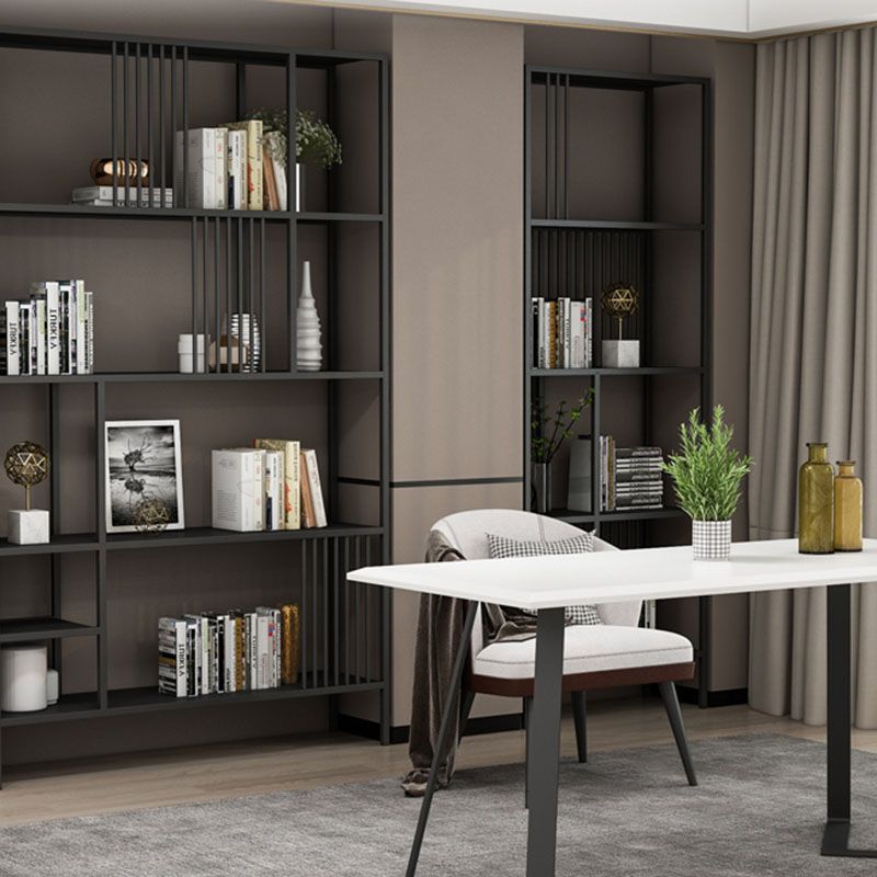 Contemporary Shelf Bookcase Metal Open Book Shelf with Shelves
