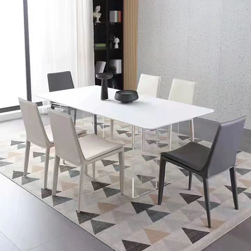 Contemporary Style Dining Chairs Armless Dining Chairs with Metal Legs for Home Clearhalo 'Dining Chairs' 'Dining Tables & Seating' 'dining_chair' 'furn' 'furn_dining_chair' 'Furniture' 'Kitchen & Dining Furniture' 1200x1200_f9d516d8-065f-4853-b49b-f8882fd7fa21