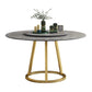 Sintered Stone Top Rotatable Round Table Modern Dining Table with Pedestal Base Clearhalo 'Dining Tables & Seating' 'Dining Tables' 'dining_table' 'furn' 'furn_dining_table' 'Furniture' 'furniture_dining_table' 'Kitchen & Dining Furniture' 'kitchen' 'kitchen_dining_table' 1200x1200_f9d5eef0-59ac-40af-862b-a267ad0a5e0c
