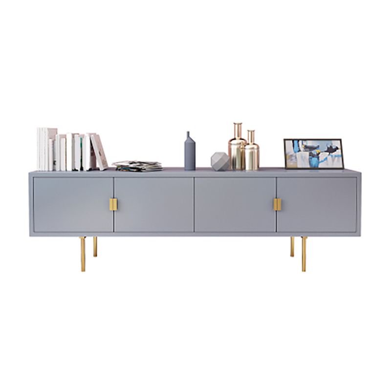 Glam Wood TV Media Stand 16" W Enclosed Storage TV Stand Console with Cabinets Clearhalo 'furn' 'furn_tv_stands_entertainment_centers' 'Furniture' 'Living Room Furniture' 'TV Stands & Entertainment Centers' 'TV Stands & Media Storage Furniture' 'tv_stands_entertainment_centers' 1200x1200_f9d84425-273f-4de7-95f8-3288f829f5c2