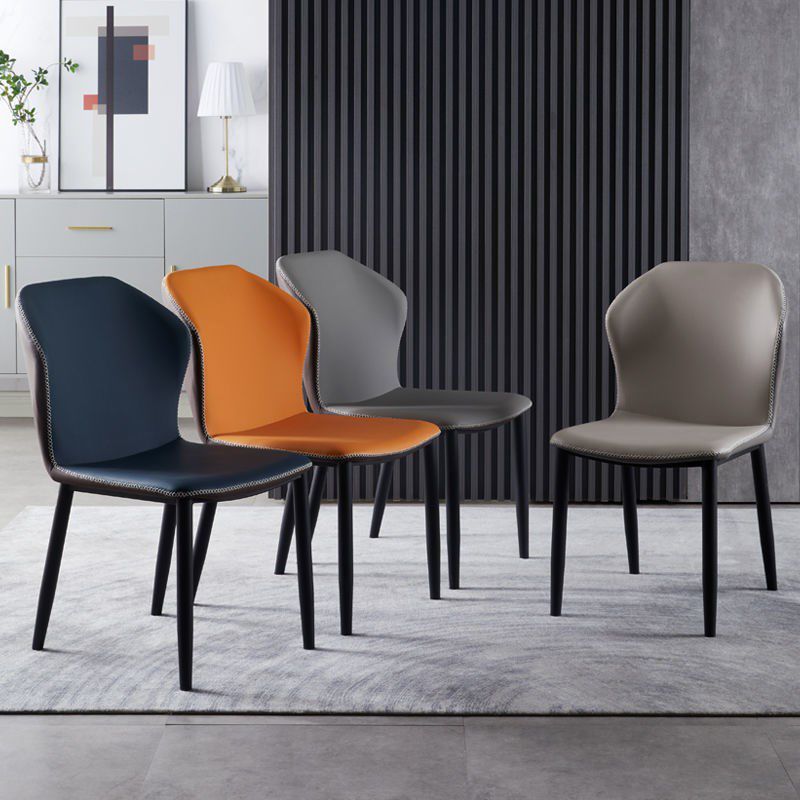 Modern Leather Restaurant Side Chair Matte Finish Wingback Dining Chair Clearhalo ' kitchen&dining_furn' 'Dining Chairs' 'Dining Tables & Seating' 'dining_chair' 'furn' 'furn_dining_chair' 'Furniture' 'furniture_dining_chair' 'Kitchen & Dining Furniture' 'kitchen' 1200x1200_f9db853b-6905-4567-ab65-26a337e95c79