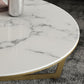 Contemporary Frame Coffee Table Round Slate Top Cocktail Table Clearhalo 'Coffee & Accent Tables' 'Coffee Tables' 'coffee_tables' 'furn' 'furn_coffee_tables' 'Furniture' 'Living Room Furniture' 1200x1200_f9dc2d71-83a9-400c-bbaf-bfbedb4bbc60