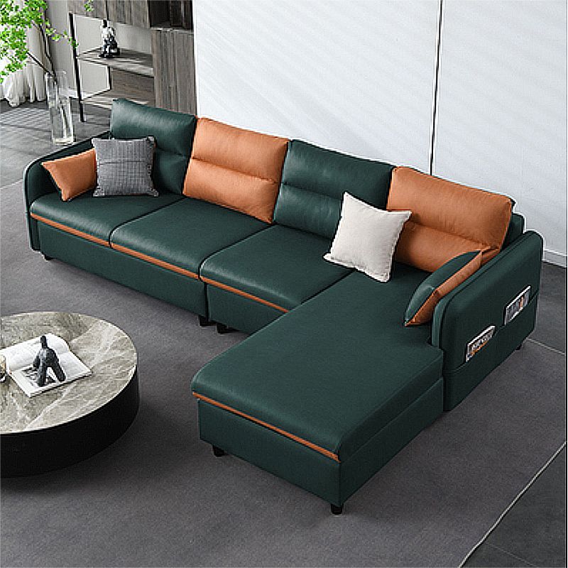 Modern Right Hand Facing Sofa Square Arm Modular Sectional with for Four People Clearhalo 'furn' 'furn_sectionals' 'Furniture' 'furniture_sectionals' 'kitchen' 'kitchen_sectionals' 'Living Room Furniture' 'Sectionals' 1200x1200_f9dd9a31-abc4-4619-bd19-04c3ee9f5291