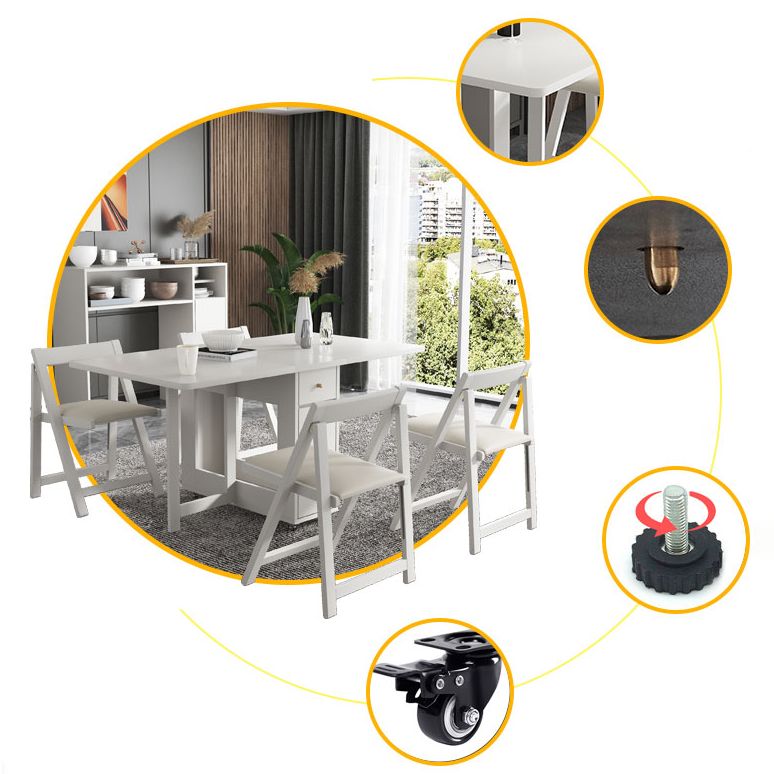Foldable Artificial Wood Table in White Medieval Modern Rectangle Table with Trestle Base Clearhalo ' dining_table' 'Dining Tables & Seating' 'Dining Tables' 'furn' 'furn_dining_table' 'Furniture' 'furniture_dining_table' 'Kitchen & Dining Furniture' 'kitchen&dining_furn' 'kitchen' 'kitchen_dining_table' 1200x1200_f9dea8cb-cd7b-4c32-bab0-710b4c92123b