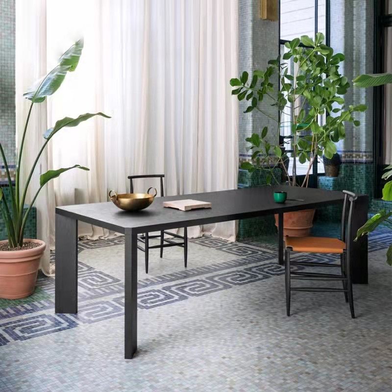 Rectangle 4 Legs Industrial Table Fixed Table of Pinewood Solid Wood Clearhalo ' dining_table' 'Dining Tables & Seating' 'Dining Tables' 'furn' 'furn_dining_table' 'Furniture' 'furniture_dining_table' 'Kitchen & Dining Furniture' 'kitchen&dining_furn' 'kitchen' 'kitchen_dining_table' 1200x1200_f9df90fb-eb05-4f31-96d9-b3abd2e5ee7d