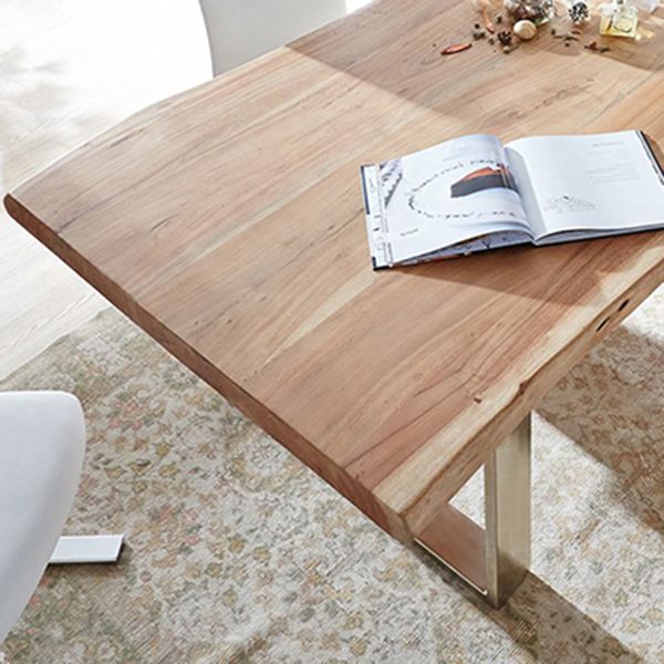 Modern Solid Wood Table for Restaurant Rectangle Dining Table with Double Pedestal Clearhalo ' dining_table' 'Dining Tables & Seating' 'Dining Tables' 'furn' 'furn_dining_table' 'Furniture' 'furniture_dining_table' 'Kitchen & Dining Furniture' 'kitchen&dining_furn' 'kitchen' 'kitchen_dining_table' 1200x1200_f9e02367-6e57-4c61-8c0e-36e106c3a108