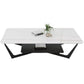 Slate Rectangular Coffee Table Modern Minimalist Cross Legs Coffee Table