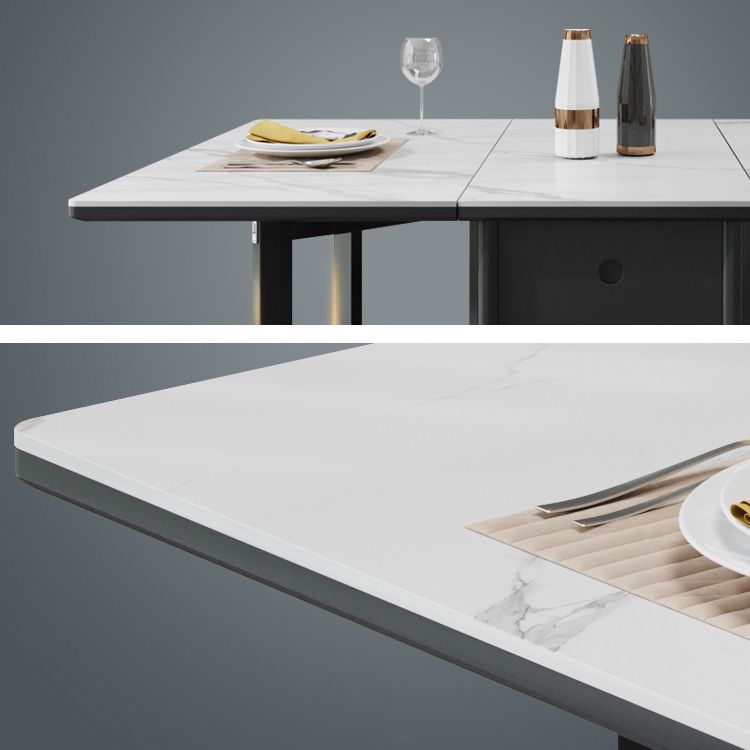 Foldable Dining Table Modern Rectangle Table with Storage Base (table only) Clearhalo ' dining_table' 'Dining Tables & Seating' 'Dining Tables' 'furn' 'furn_dining_table' 'Furniture' 'furniture_dining_table' 'Kitchen & Dining Furniture' 'kitchen&dining_furn' 'kitchen' 'kitchen_dining_table' 1200x1200_f9e2b16b-0420-40a6-a7f5-319256aaa330