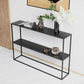 Modern Console Accent Table Antique Finish Rectangle Console Sofa Table in Metal Clearhalo 'Console Tables' 'console_tables' 'Entry & Mudroom Furniture' 'furn' 'furn_console_tables' 'Furniture' 1200x1200_f9e3dc18-33c5-4ee4-8189-e308132f6260