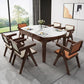4 Legs Dining Table Sintered Stone Top Table for Home Kitchen Dinner Clearhalo 'Dining Tables & Seating' 'Dining Tables' 'dining_table' 'furn' 'furn_dining_table' 'Furniture' 'Kitchen & Dining Furniture' 1200x1200_f9e50ad0-e243-4df2-a707-f47bfa1bae97