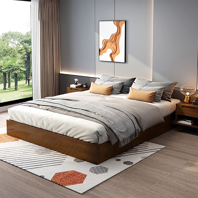 Mid-Century Modern Platform Bed Frame Solid Wood Platform Bed Clearhalo 'Bedroom Furniture' 'Beds' 'furn' 'furn_beds' 'Furniture' 1200x1200_f9e609aa-5512-494a-9e7b-dbf7b61233b6