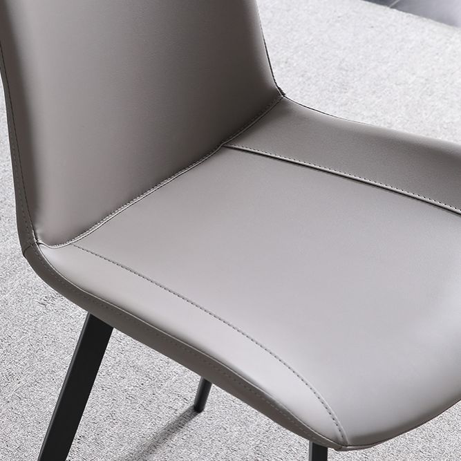 Metal Scandinavian Armless Dining Chairs Parsons Chair Dining Room Home Side Chair Clearhalo ' kitchen&dining_furn' 'Dining Chairs' 'Dining Tables & Seating' 'dining_chair' 'furn' 'furn_dining_chair' 'Furniture' 'furniture_dining_chair' 'Kitchen & Dining Furniture' 'kitchen' 1200x1200_f9e76696-6d6e-46a7-8ffd-aadc7990449f