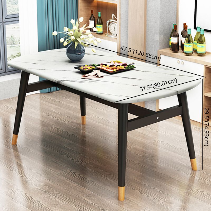 Standard Wood Top Dining Room Set with 4 Black Wood Legs Base for Dining Furniture Clearhalo 'Dining Room Sets' 'Dining Tables & Seating' 'dining_room_set' 'furn' 'furn_dining_room_set' 'Furniture' 'furniture_dining_room_set' 'Kitchen & Dining Furniture' 'kitchen&dining_furn' 'kitchen' 1200x1200_f9e76df1-d67c-4d3b-ae88-83aefd3ff39e