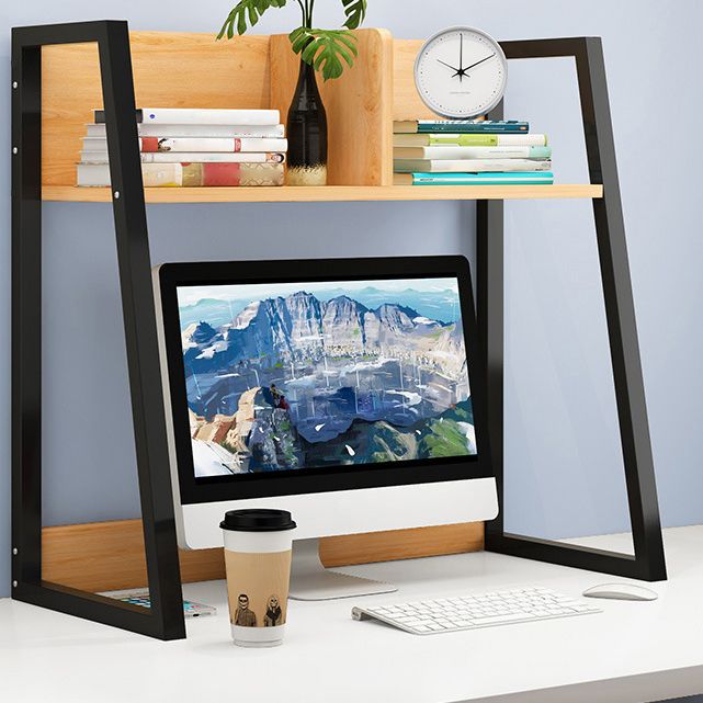 Étagère contemporaine bibliothèque en métal et étagère de livre en bois pour salle d'étude