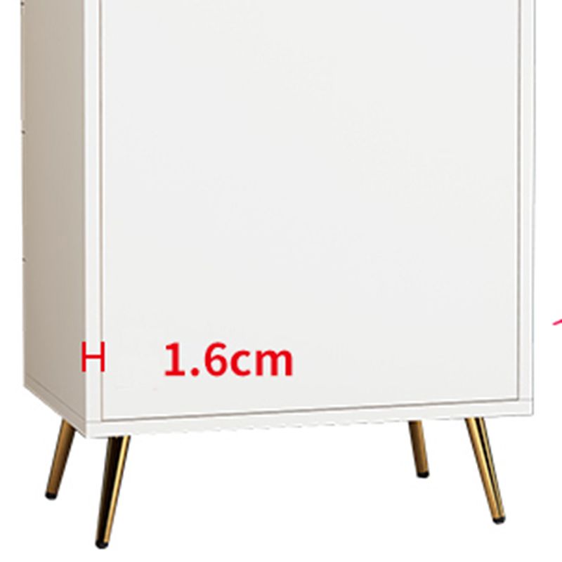 15.75 inch Wide Wood  Accent Chest with Drawers Metal Straight Legs