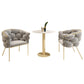 Glam Style Dining Room Set with Round Sintered Stone Top and Pedestal Base Dining Furniture Clearhalo 'Dining Room Sets' 'Dining Tables & Seating' 'dining_room_set' 'furn' 'furn_dining_room_set' 'Furniture' 'furniture_dining_room_set' 'Kitchen & Dining Furniture' 'kitchen&dining_furn' 'kitchen' 1200x1200_f9e7f49e-59b9-4ea7-8a04-80bb31bf8939