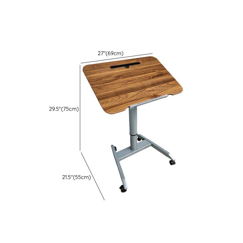 Rectangular Shaped Office Task Desk Wood Brown/Black/White Writing Desk with Wheels Clearhalo 'furn' 'furn_office_desk' 'Furniture' 'Office Desks' 'Office Furniture' 'office_desk' 1200x1200_f9e9502f-e88f-4370-9b72-f2ea124293a6
