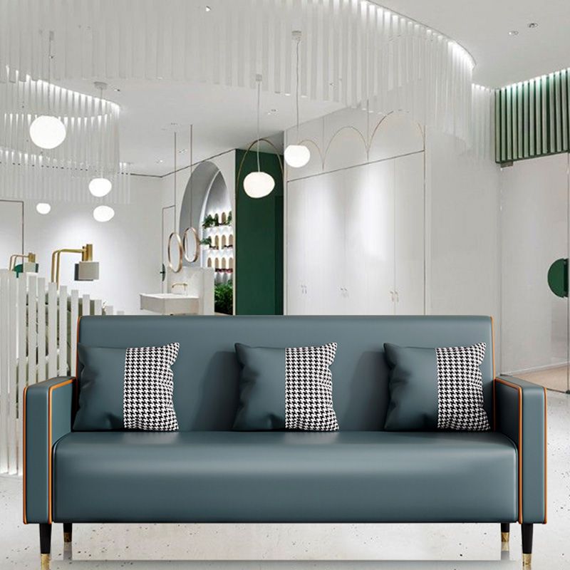 Cushions Square Arm Sofa Leather and Wood Seating with Pillows Clearhalo 'furn' 'furn_sofas' 'Furniture' 'Living Room Furniture' 'Sofa' 'sofas' 1200x1200_f9eadfcf-08d6-40a2-9e39-708564340eb3