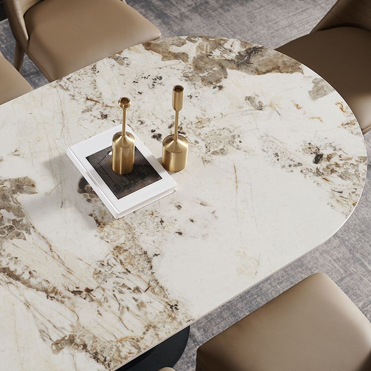 Glam Style Sintered Stone Dining Set 1/4/5/7 Pieces Dining Set Clearhalo 'Dining Room Sets' 'Dining Tables & Seating' 'dining_room_set' 'furn' 'furn_dining_room_set' 'Furniture' 'furniture_dining_room_set' 'Kitchen & Dining Furniture' 1200x1200_f9eb04fc-ecc3-4699-9f60-a8fe56d3fe67