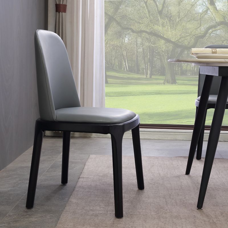 Contemporary Side Dining Chairs Faux Leather Kitchen Chairs for Home Clearhalo 'Dining Chairs' 'Dining Tables & Seating' 'dining_chair' 'furn' 'furn_dining_chair' 'Furniture' 'furniture_dining_chair' 'Kitchen & Dining Furniture' 1200x1200_f9eb7f06-32c0-4c31-acad-c5568e36a35a