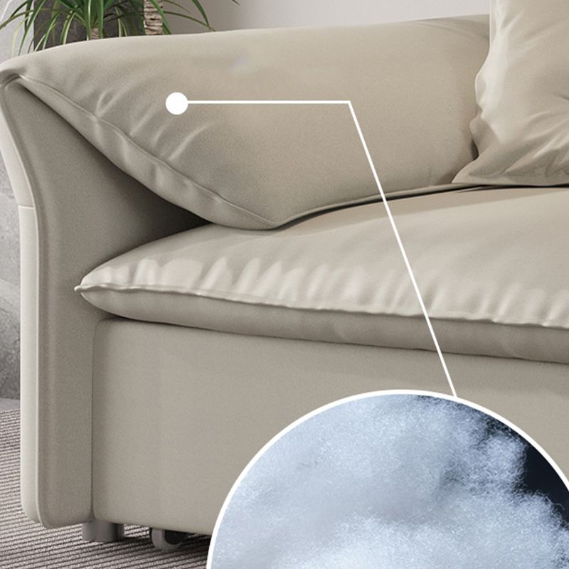 Scandinavian White Futon Sleeper Sofa Pillow Back Futon and Mattress with Storage