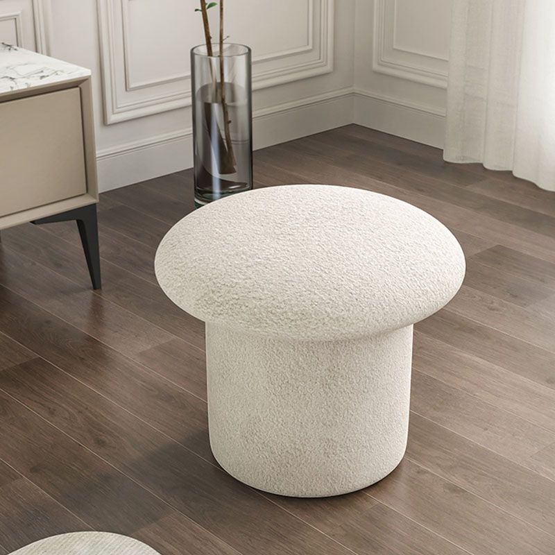 Plain Pouf Mushroom Shaped Sherpa Fade Resistant Upholstered Pouf Ottoman Clearhalo 'furn' 'furn_ottomans_poufs' 'Furniture' 'Living Room Furniture' 'Ottomans & Poufs' 'ottomans_poufs' 1200x1200_f9ec8742-3d99-40e9-b6b0-c193999d826b