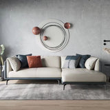 30.7" H Modern Cushions Sofa Genuine Leather Pillow Top Arm Sofa & Chaise