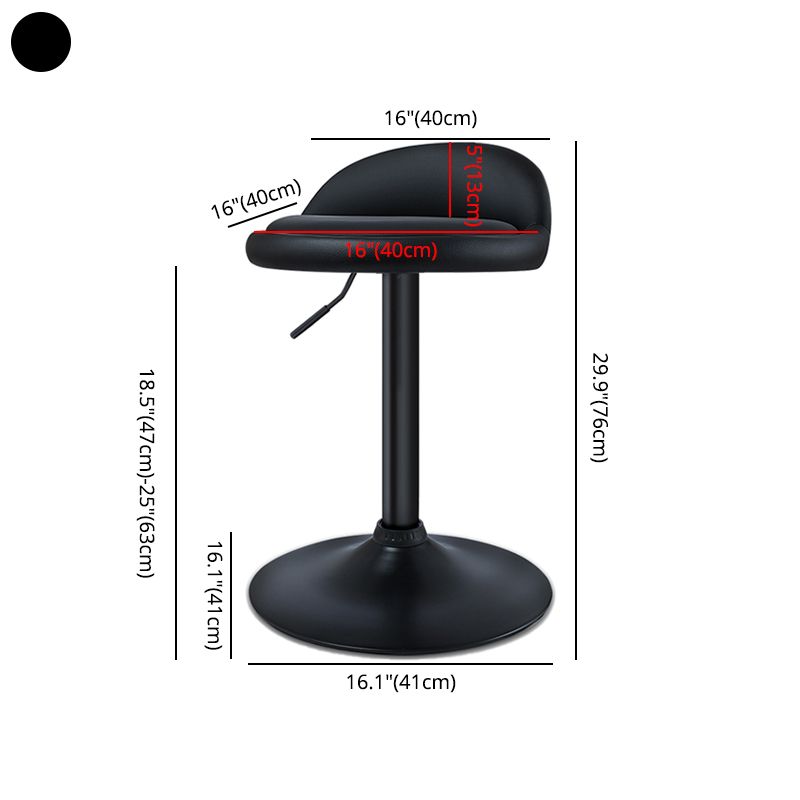 Black Modern Metal Bar Stool Adjustable Footrest Low Back Indoor Stool Clearhalo 'Bar Furniture' 'Bar Stools' 'bar_stools' 'furniture_bar_stools' 'Kitchen & Dining Furniture' 'kitchen&dining_furn' 'kitchen' 'kitchen_furn' Furniture' 1200x1200_f9ecf424-58a4-4696-bd57-84c8ea264036