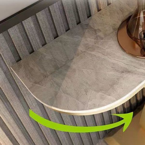 Tavolo di accento console mezzaluna moderna tavola console di finitura antica in pietra