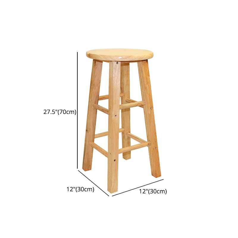 Modern Armless Backless Counter Stool Wood Cashier Bar Stool with Wooden Seat and Pedal Clearhalo 'Bar Furniture' 'Bar Stools' 'bar_stools' 'furn' 'furn_bar_stools' 'Furniture' 'Kitchen & Dining Furniture' 1200x1200_f9efe0a8-3e67-44c6-89cc-5e78f85c518d