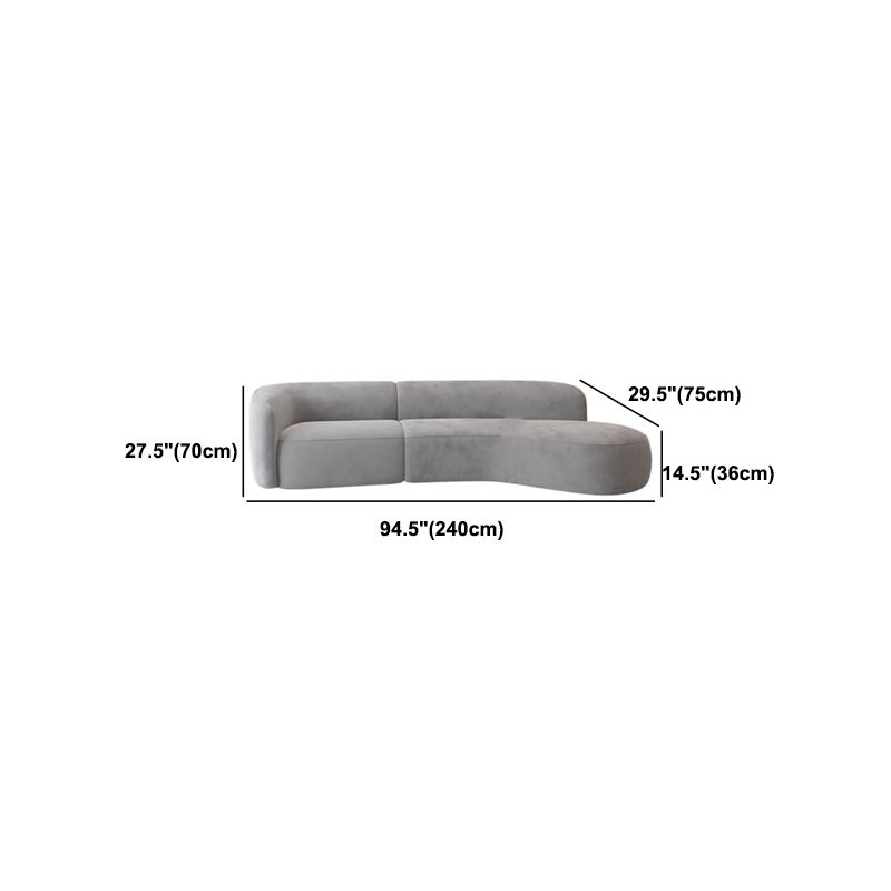 Sofa mit modernem Stil sogar Rückenarmlehre kein Kissen zurück graues Sofa